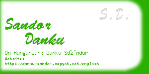 sandor danku business card